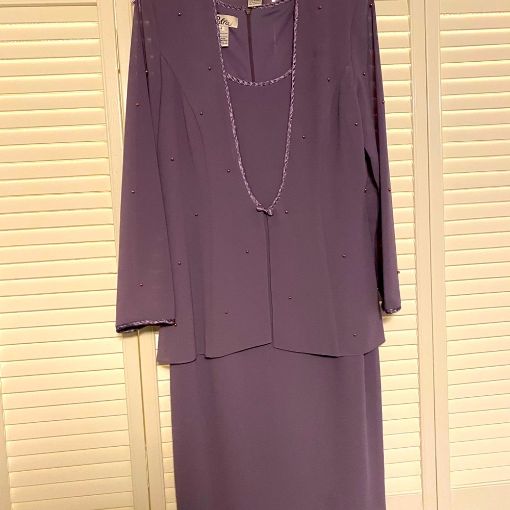 Mother of the bride lilac color two-piece dress, size 14